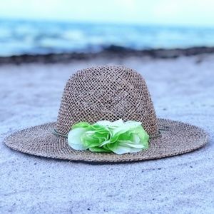 Green Flower Seaweed Grass Summer Sun Hat